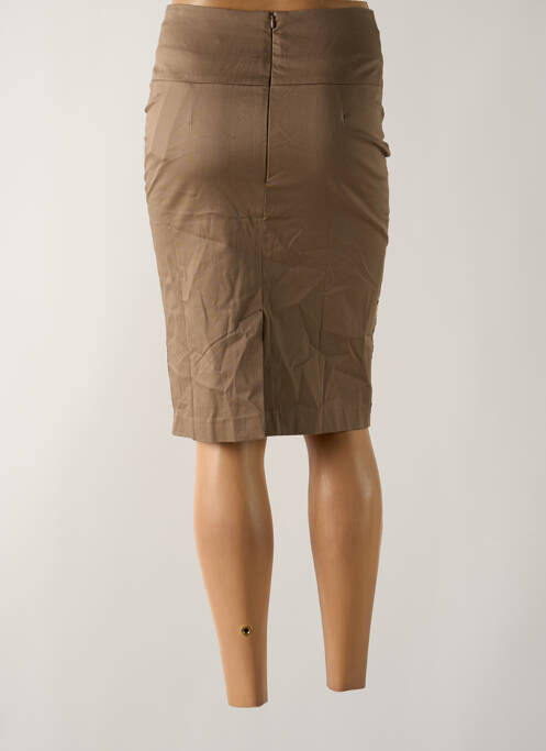 Jupe mi-longue marron LUCY & CO pour femme