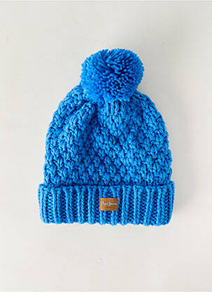 Bonnet maille grosse maille bleu PEPE JEANS enfant