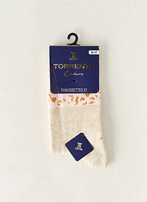 Chaussettes beige TORRENTE pour femme