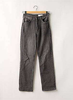 Jeans coupe droite taille haute taille haute gris REIKO femme