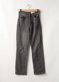 Jeans coupe droite taille haute taille haute gris REIKO femme
