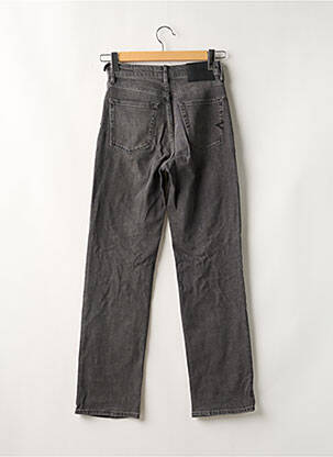 Jeans coupe droite taille haute taille haute gris REIKO femme
