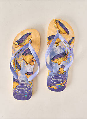Tongs tissage satiné talon plat jusqu'à 3cm violet HAVAIANAS femme