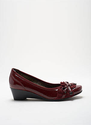 Escarpins tissage satiné talon de 4 à 6cm rouge SWEET femme