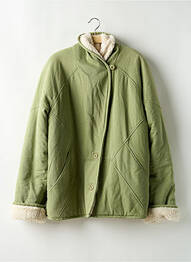 Manteau long coupe droite sans capuche vert TULAROSA femme