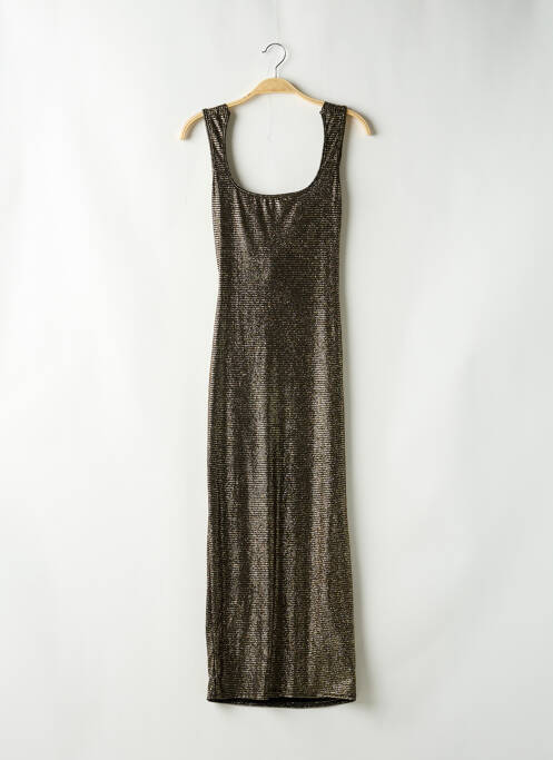 Robe longue manches dos nu sans manche or BOOHOO femme