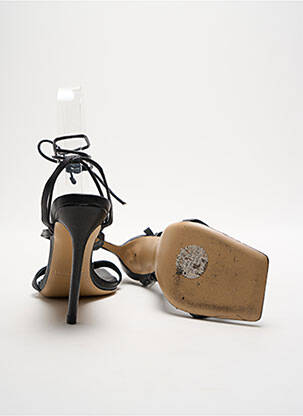 Tongs fermeture lacets talon de 7 à 9cm noir HOUSE OF CB LONDON femme