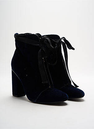 Bottines/boots talon bottier talon de 7 à 9cm bleu ZARA femme