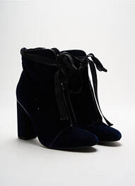 Bottines/boots talon bottier talon de 7 à 9cm bleu ZARA femme