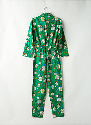 Combi-pantalon col chemisier manches longues vert GALERIES LAFAYETTE femme