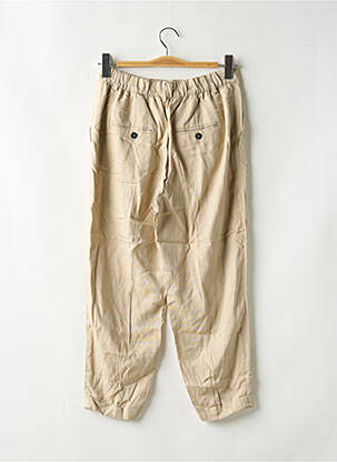 Pantalon 7/8 taille haute taille haute beige ZARA femme