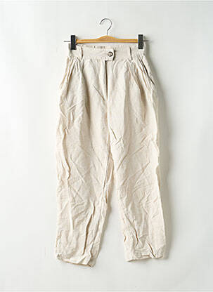 Pantalon 7/8 taille haute taille haute beige H&M femme