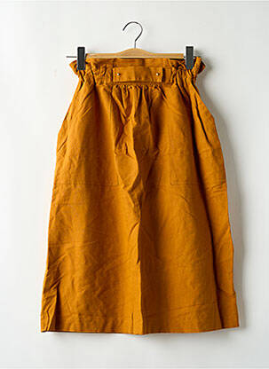 Jupe mi-longue coupe évasée marron ZARA femme