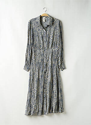 Robe longue manches longues manches longues bleu H&M femme