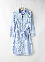 Robe mi-longue manches longues manches longues bleu H&M femme