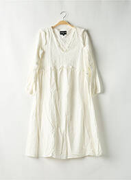 Robe mi-longue manches longues manches longues blanc NOT MADAME femme