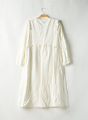 Robe mi-longue manches longues manches longues blanc NOT MADAME femme