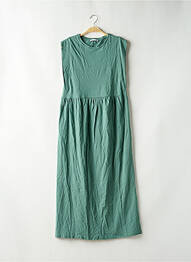 Robe longue manches courtes manches courtes vert ZARA femme