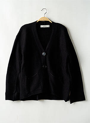 Gilet manches longues fermeture boutonnée sur le devant noir ZARA femme