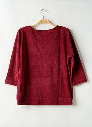 Sweat-shirt col rond manches 3/4 rouge VANINA ESCOUBET femme
