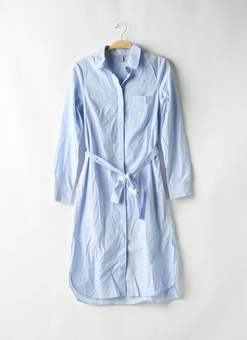 Robe mi-longue manches longues manches longues bleu H&M femme