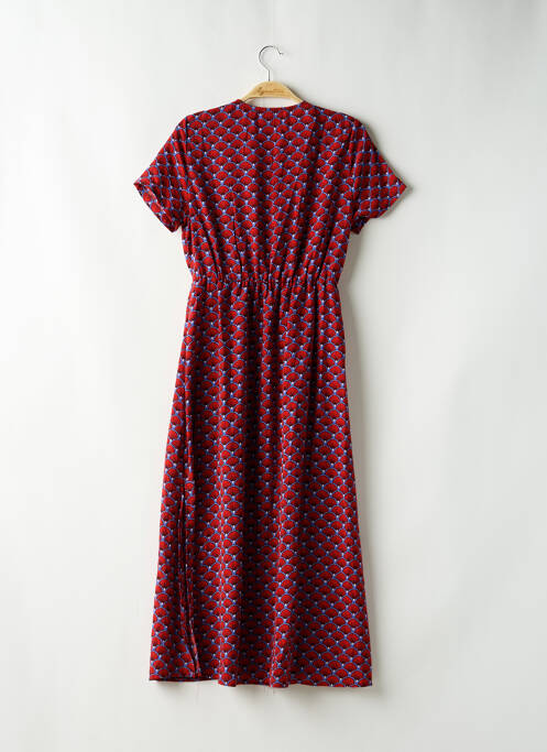 Robe longue imprimé fantaisie manches courtes rouge LILI & LALA femme