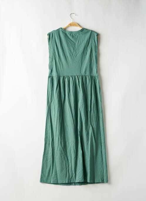 Robe longue manches courtes manches courtes vert ZARA femme