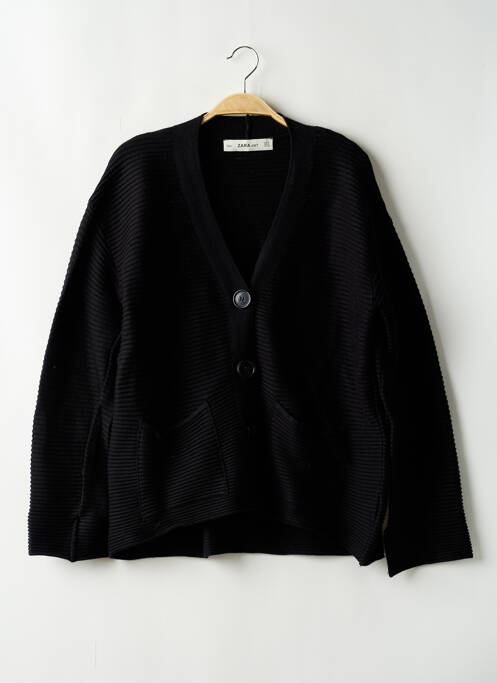Gilet manches longues fermeture boutonnée sur le devant noir ZARA femme