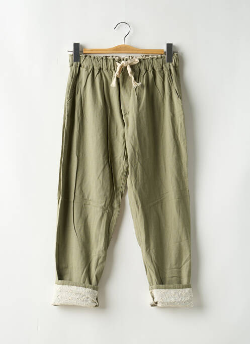 Pantalon 7/8 vert SANS MARQUE pour femme