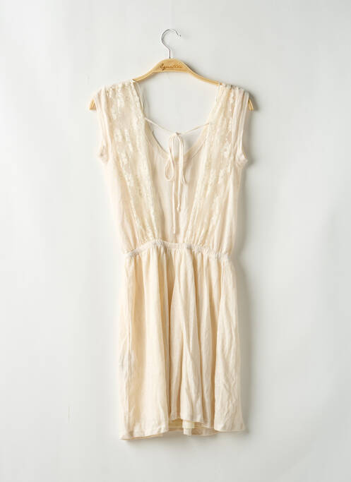 Robe mi-longue beige ZARA pour femme