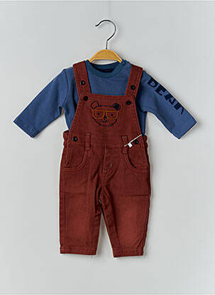 Ensemble pantalon fermeture boutonnée sur le devant marron BABY BOL garçon