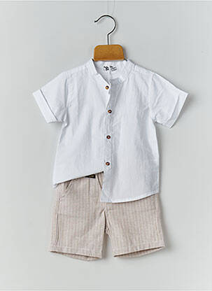 Ensemble short poches beige MINI BOL garçon
