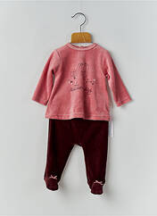 Pyjama rose BABY BOL pour fille seconde vue