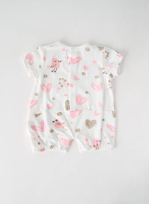 Combishort blanc BABY BOL pour fille