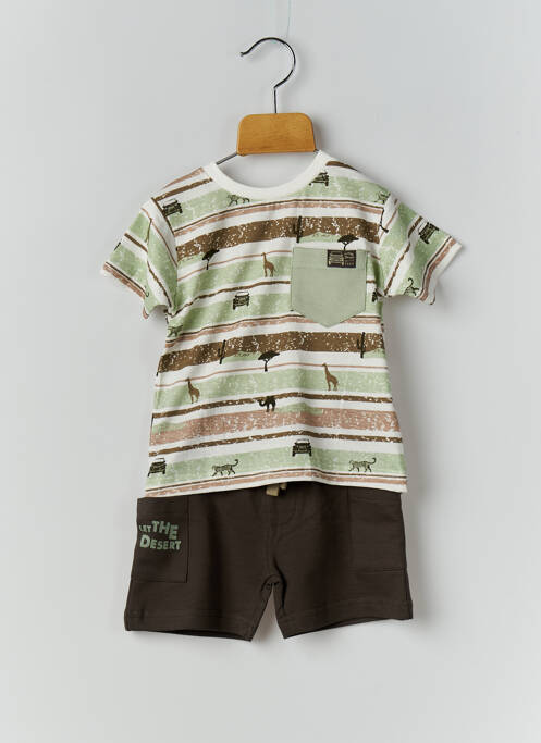 Ensemble short vert BABY BOL pour garçon