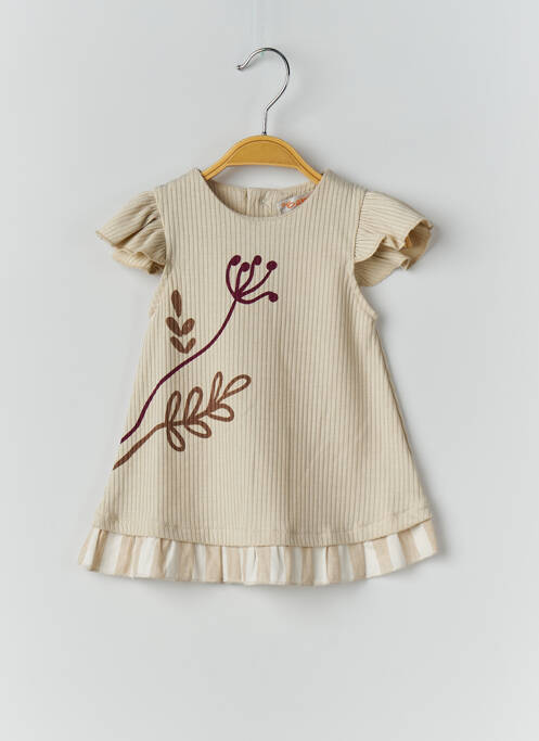 Robe mi-longue beige BABY BOL pour fille