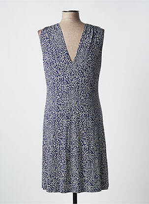 Robe mi-longue sans manche sans manche bleu JANIRA femme