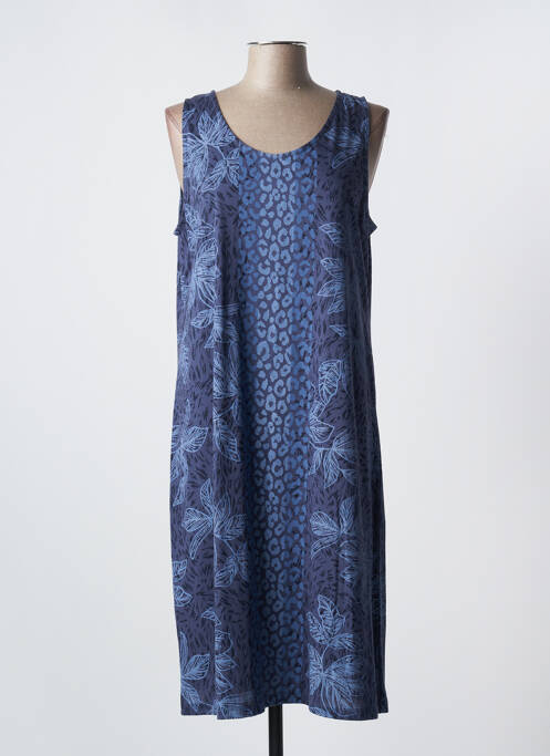 Robe mi-longue bleu MASSANA pour femme