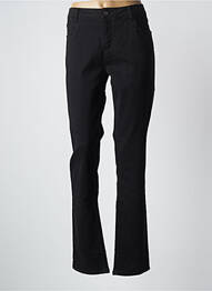 Pantalon droit fermeture zippée sous rabat boutonné noir WOMENS BEST femme