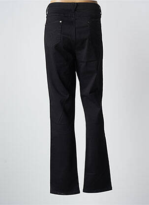 Pantalon droit fermeture zippée sous rabat boutonné noir WOMENS BEST femme