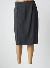 Jupe mi-longue coupe droite gris FRANCE RIVOIRE femme
