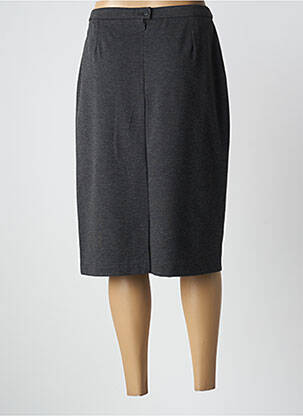 Jupe mi-longue coupe droite gris FRANCE RIVOIRE femme