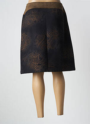 Jupe mi-longue coupe droite marron THALASSA femme