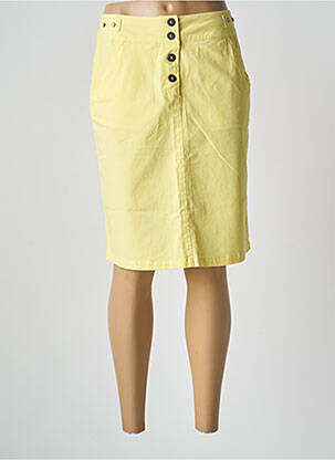 Jupe mi-longue coupe droite jaune THALASSA femme
