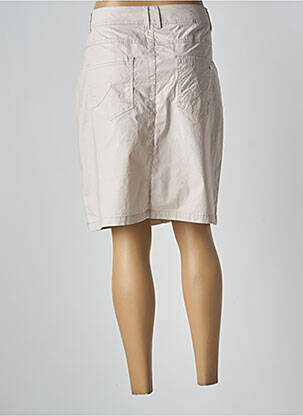 Jupe mi-longue coupe droite beige ÉTYMOLOGIE femme