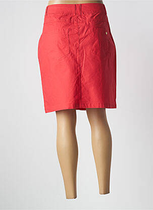 Jupe mi-longue coupe droite rouge ÉTYMOLOGIE femme