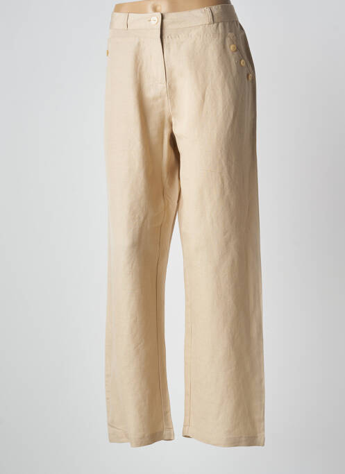 Pantalon droit beige THALASSA pour femme