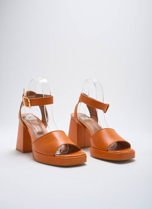 Sandales/Nu pieds orange SARENZA pour femme