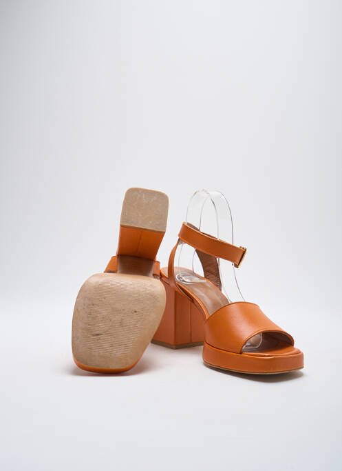 Sandales/Nu pieds orange SARENZA pour femme