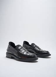 Mocassins tissage satiné talon plat jusqu'à 3cm noir BRONX femme